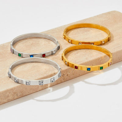 BROOCHITON Bracelets all four style on a flat surface view from top