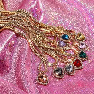 Dazzling Love Pendant Diamond Necklace the whole set