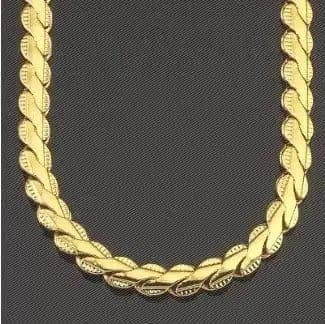 close up Gold / 55cm Unisex Fashion Gold Necklace