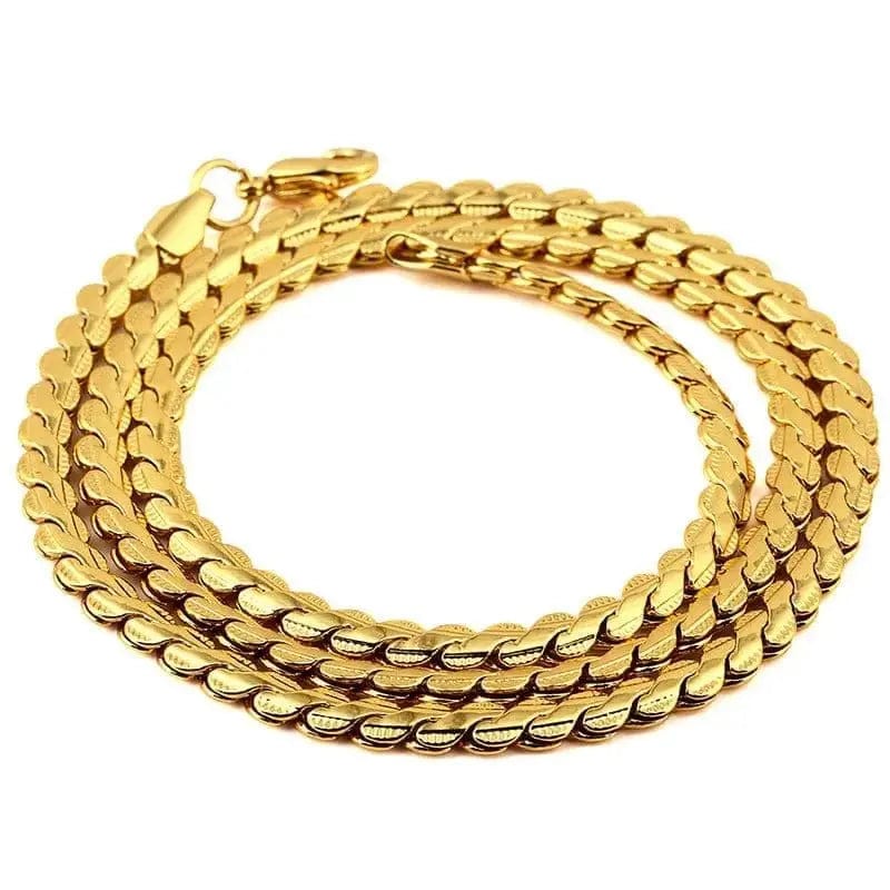 Gold Necklace on a white background