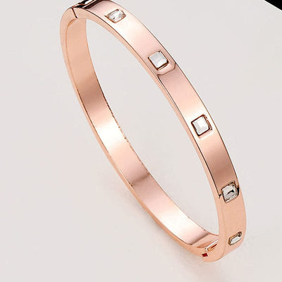 BROOCHITON Bracelets Rose Gold / Square drill Women's Personalized Fashion Bracelet