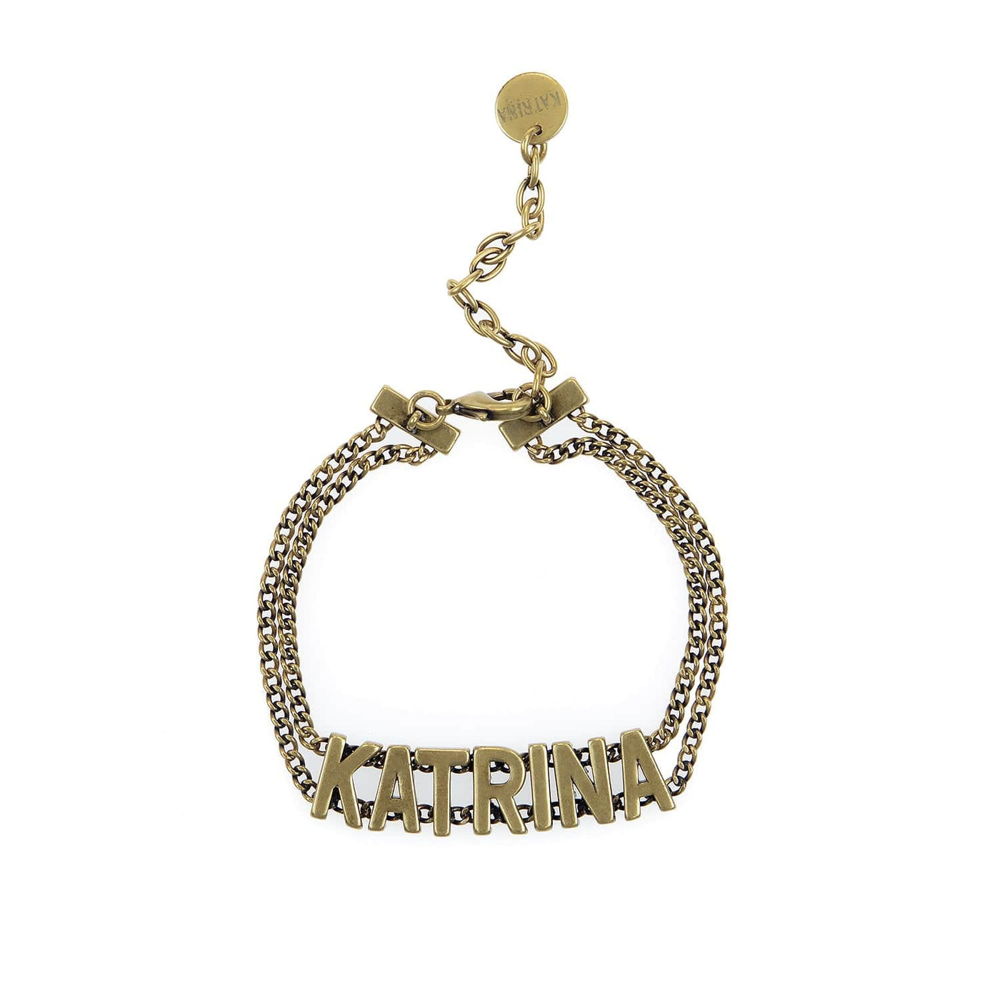 BROOCHITON Bracelets Gold / 4to7letters Fashion Metal Solid Color DIY Bracelet