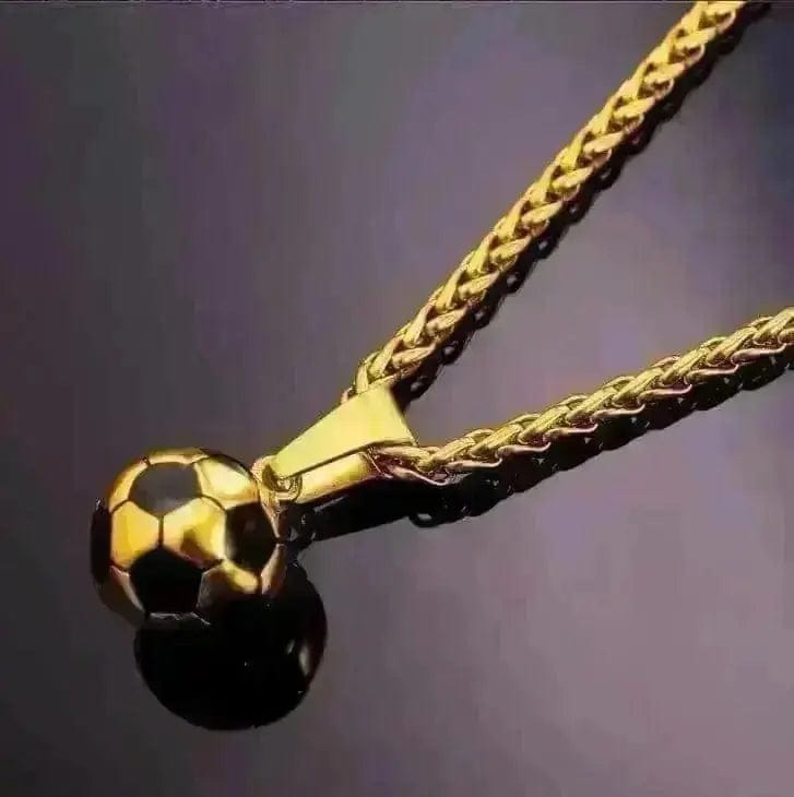 Gold Stainless Steel World Cup Pendant