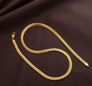Snake Chain on a brown cloth