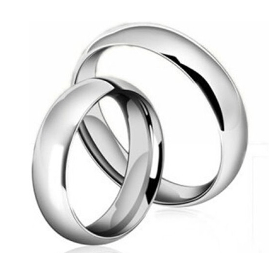 BROOCHITON jewelry silver / 10 titanium steel rings 