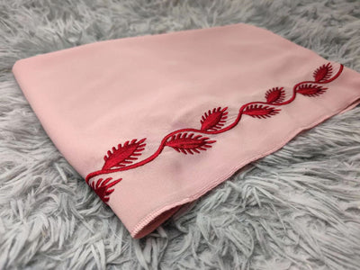 women's fashion embroidery v-neck dress folded scarf