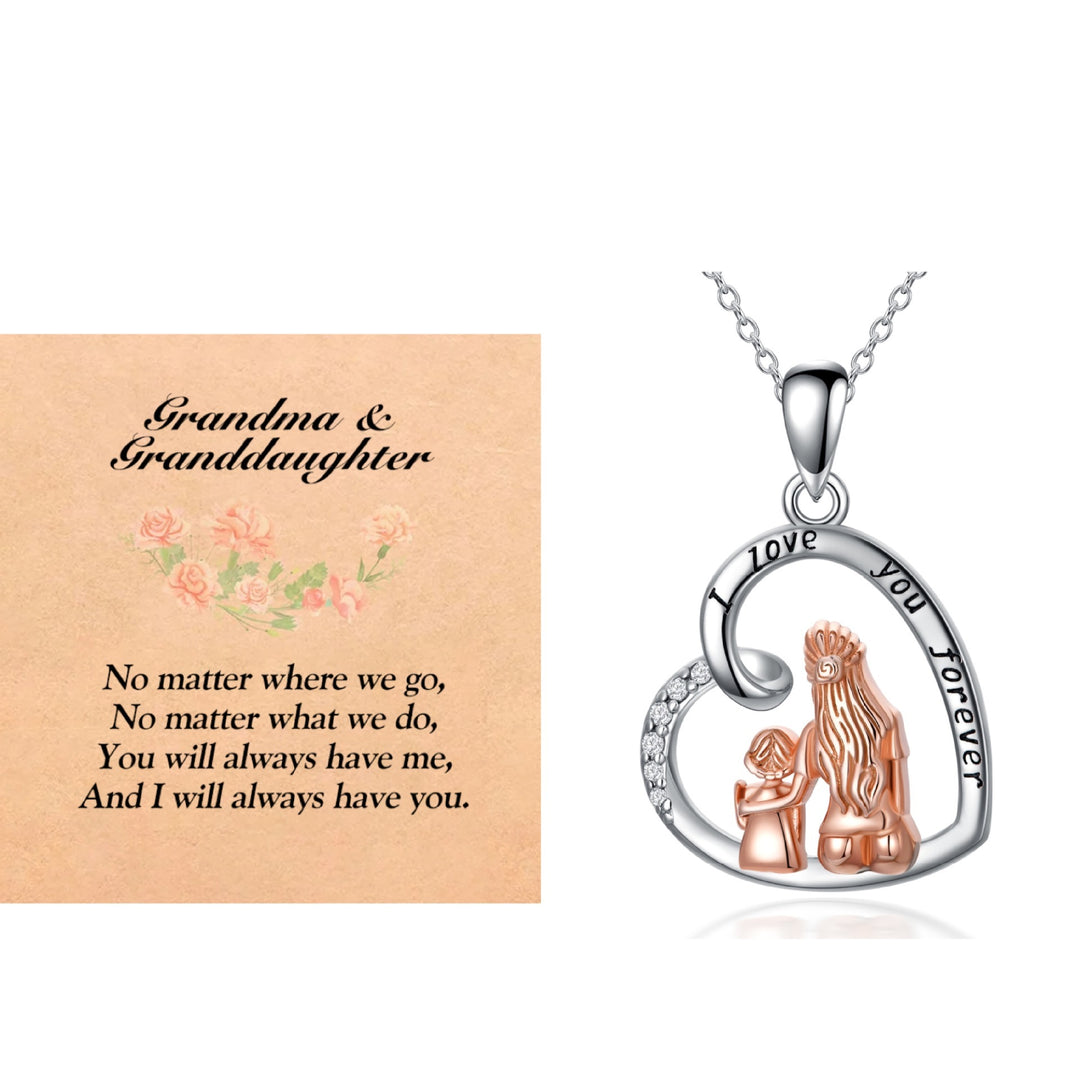 Heart-shaped pendant with rose gold and silver design, &
