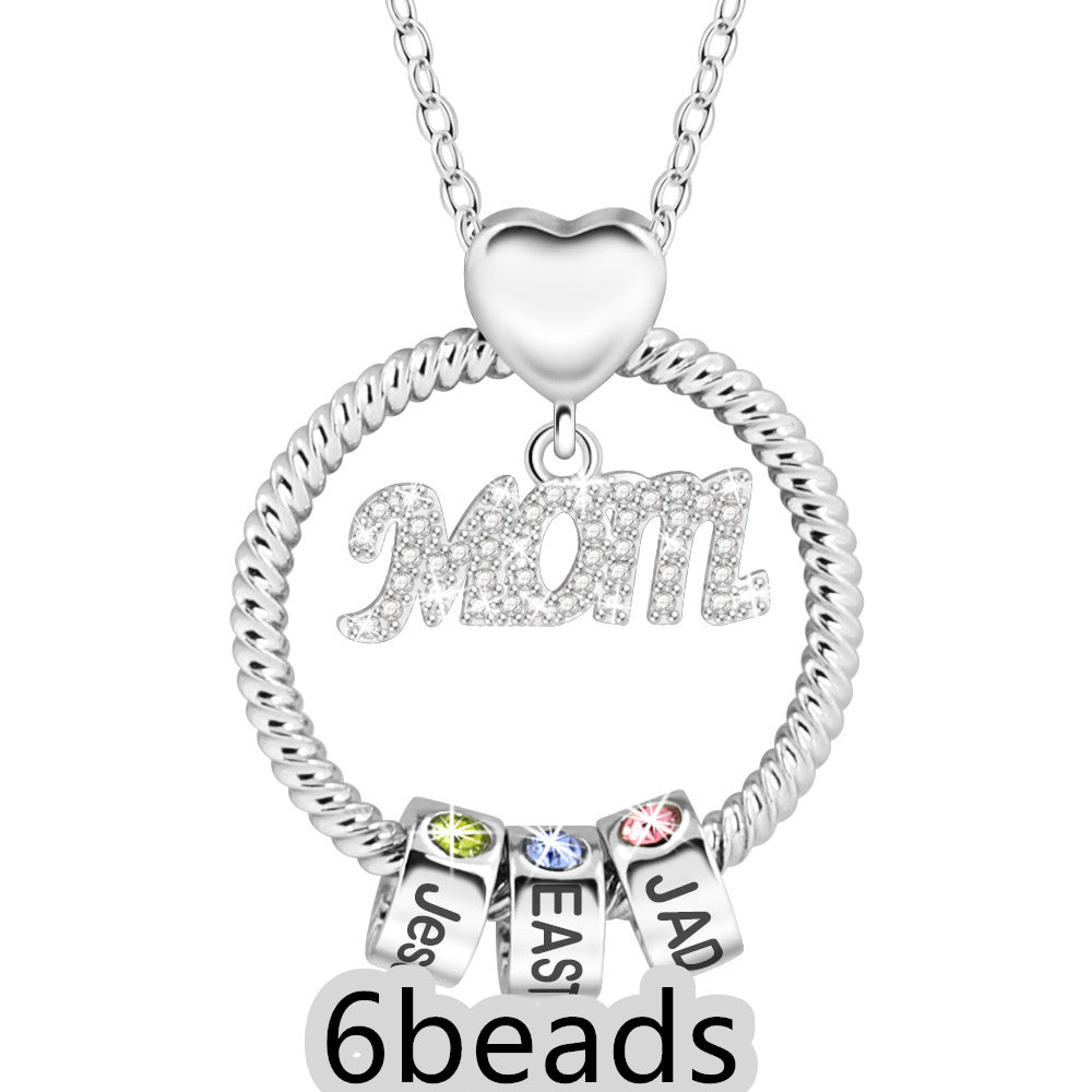 Silver necklace with &