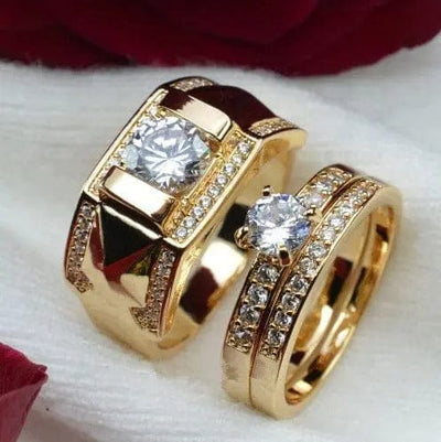 BROOCHITON rings 14k Gold personalized ring for Men and Women
