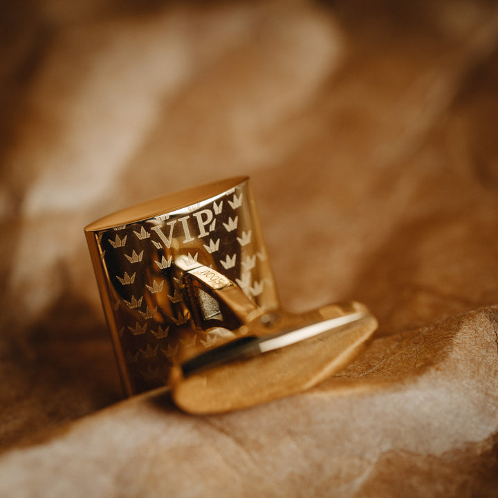 Gold cufflimks with &