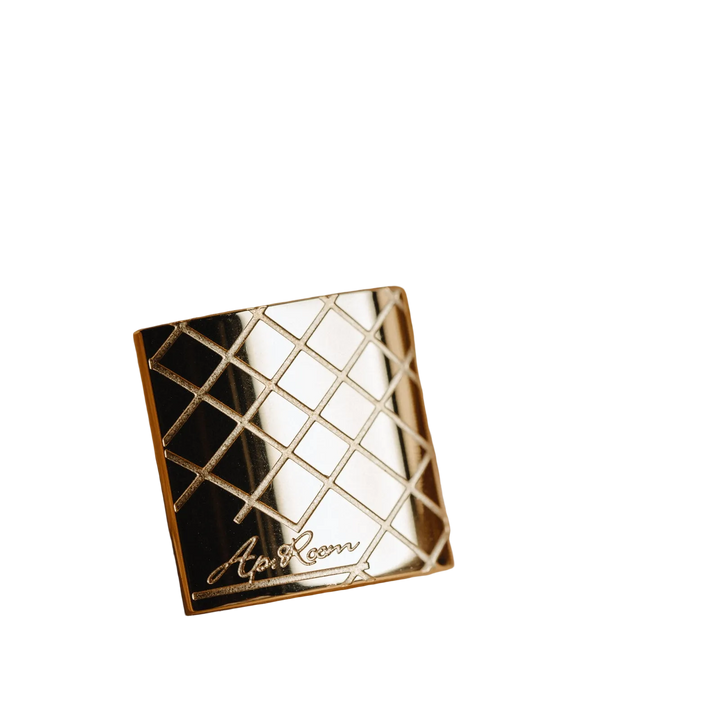 Gold geometric design with &