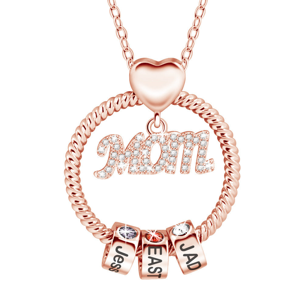 Rose gold necklace with &