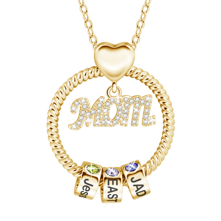 Gold necklace with &