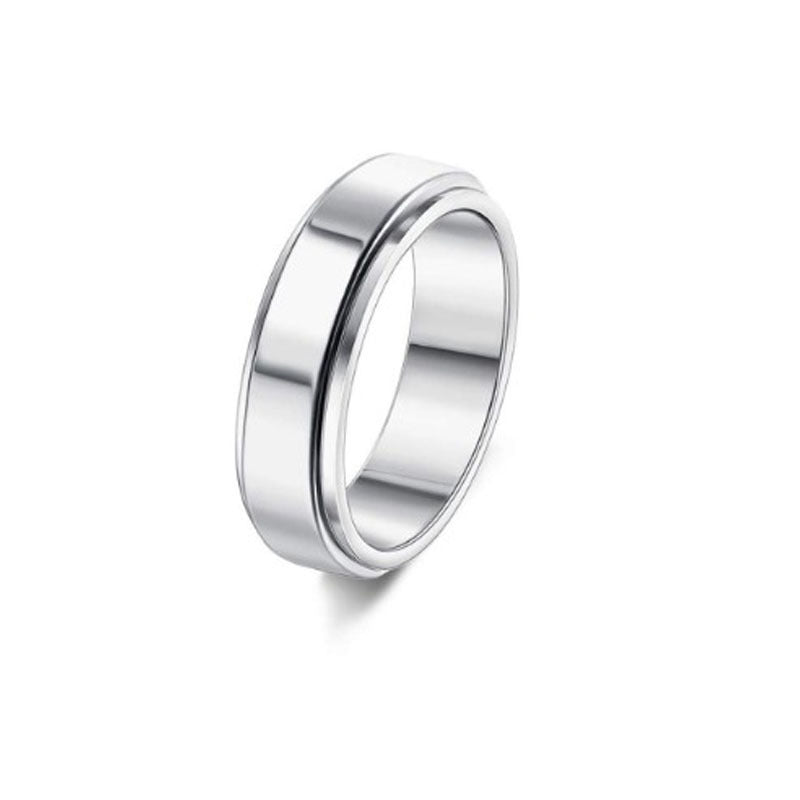 Silver ring on a white background