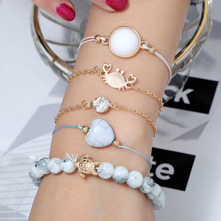 Layered Boho Beaded Bracelet Stacks — 3–6 Piece Sets