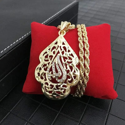 BROOCHITON Necklaces 2color 18k gold plated Allah pendant