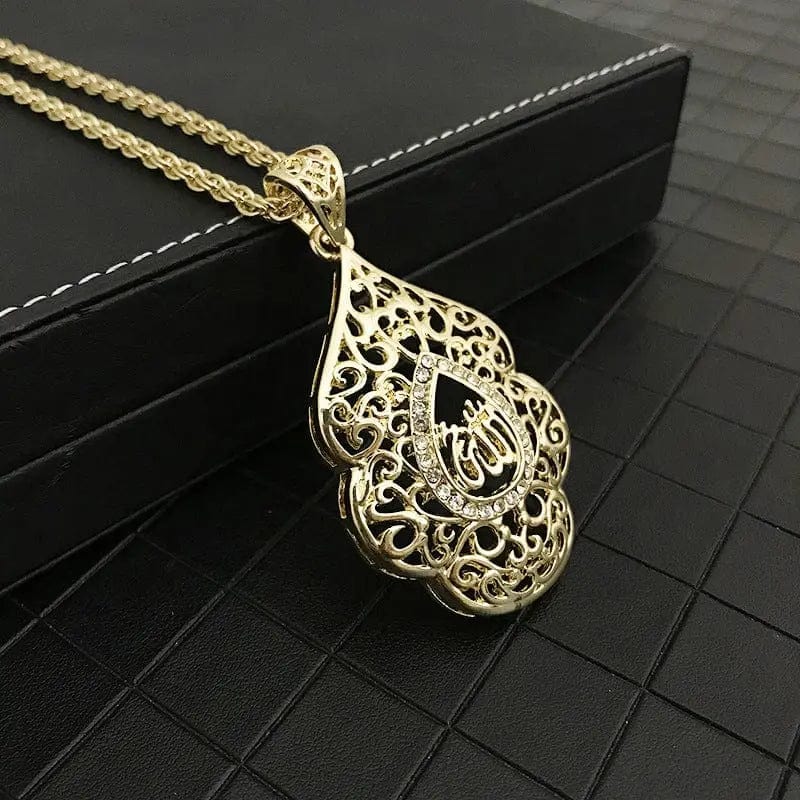 BROOCHITON Necklaces 18k gold plated Allah pendant