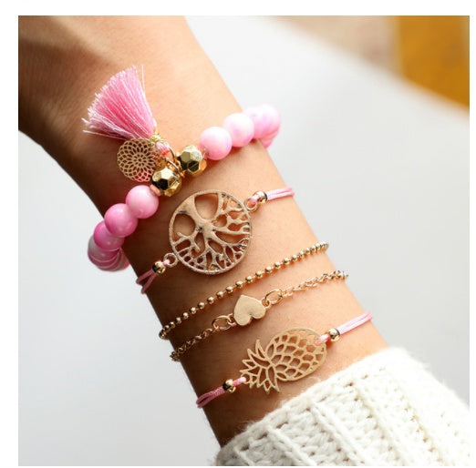 Layered Boho Beaded Bracelet Stacks — 3–6 Piece Sets