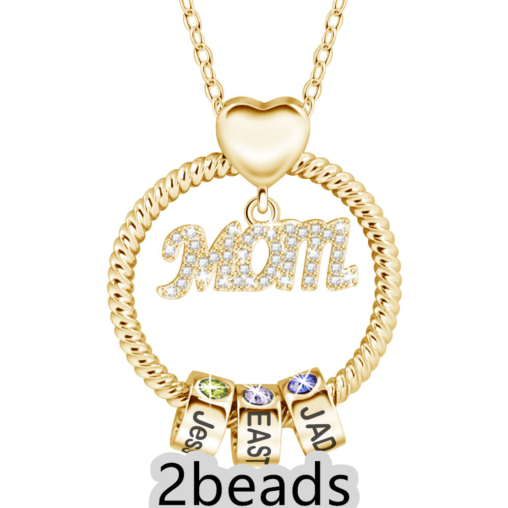 Gold necklace with &