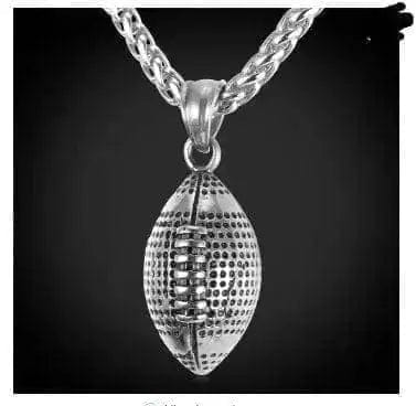 316L Stainless Steel Rugby Ball Necklace: Gold Plated Gym Jewelry 🏉