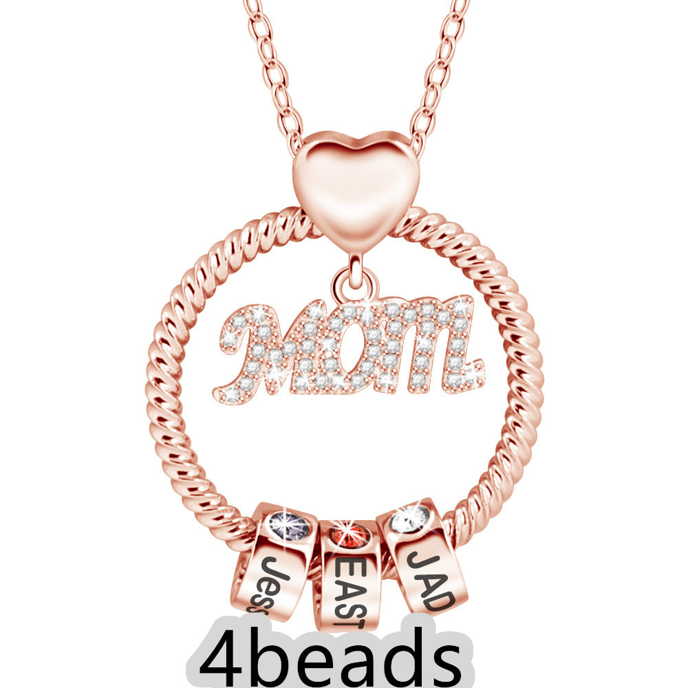 Rose gold necklace with &