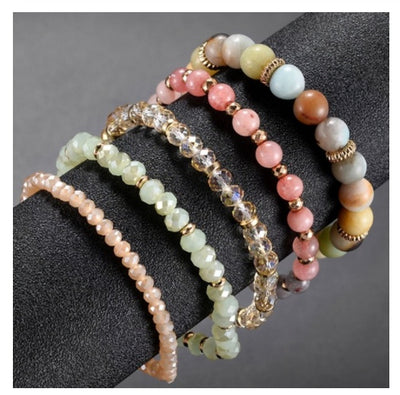 ✨ Layered Boho Beaded Bracelet Stacks — 3–6 Piece Sets