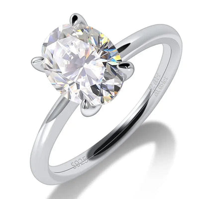 4-Claw Oval Moissanite Ring: Love's Perfect Symbol 💍