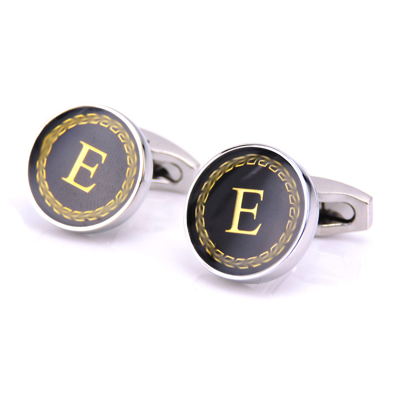 Cufflinks with gold letter &