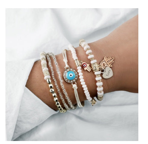 Layered Boho Beaded Bracelet Stacks — 3–6 Piece Sets