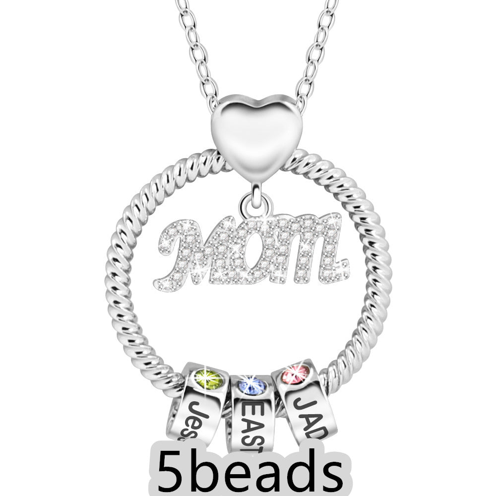 Silver necklace with &