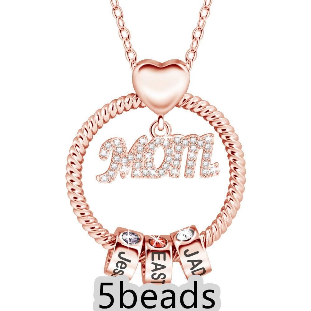 Rose gold necklace with &