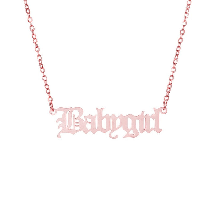 rose color Necklace with &