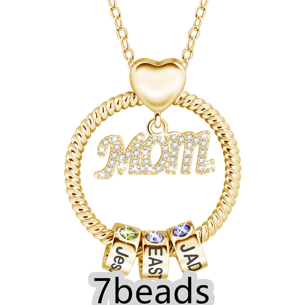 Gold necklace with &