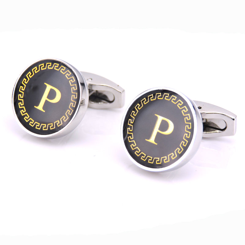 Cufflinks with a letter &