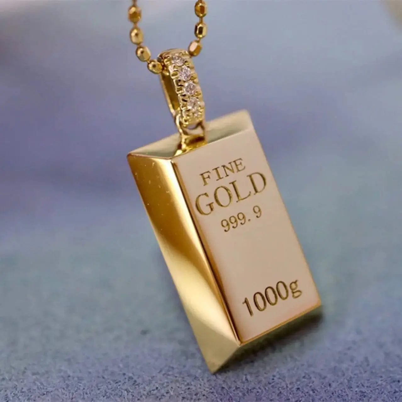 💫 750 Gold Bar Natural Diamond Pendant: Your Ultimate Luxury Piece 💫