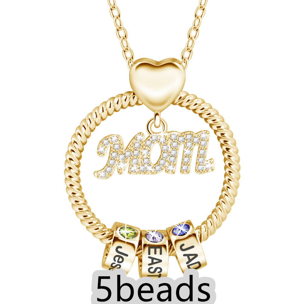 Gold necklace with &