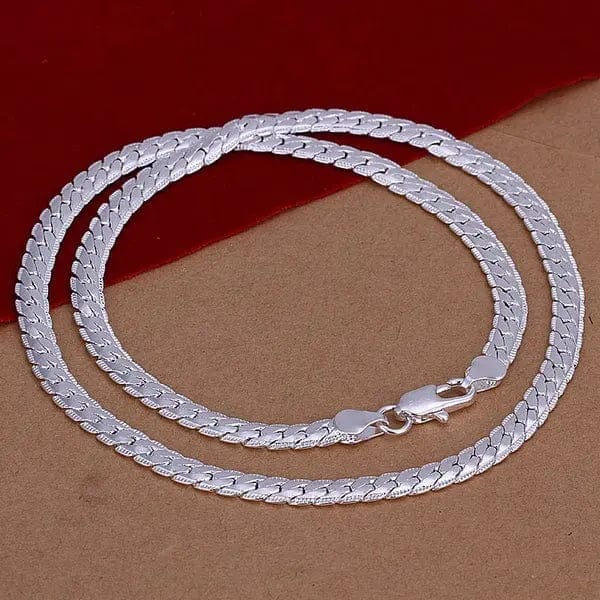 BROOCHITON Necklaces Silver / 45cm 925 sterling silver mens chain