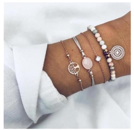 Layered Boho Beaded Bracelet Stacks — 3–6 Piece Sets