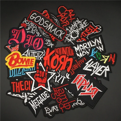 🎸 25pcs Rock Band Patch Pack — Iron-On Music Logos