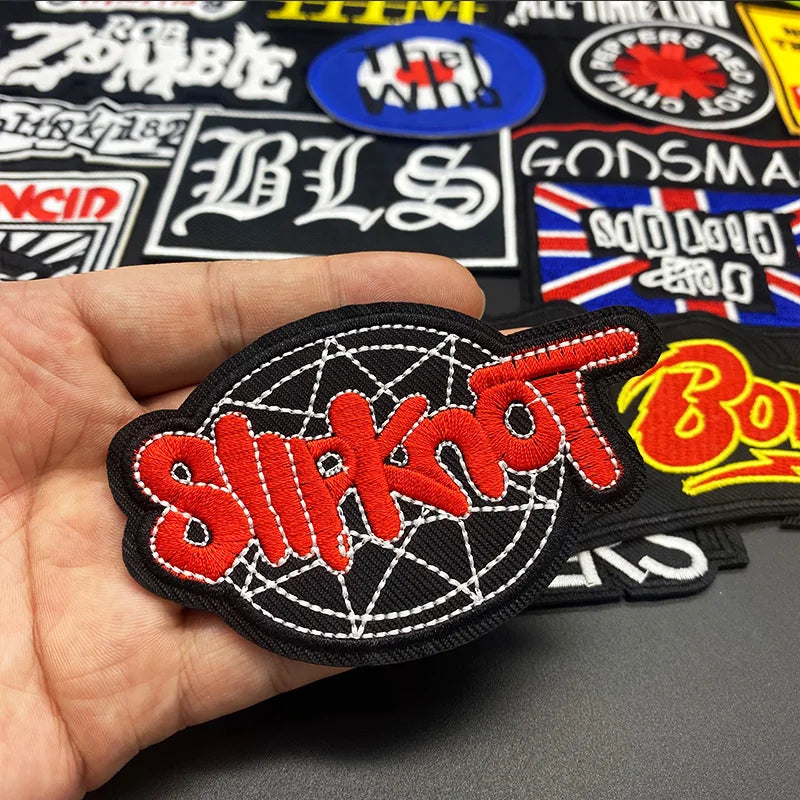 🎸27pcs Band Music Patches – Iron-On Embroidered Appliques for Jackets, Jeans, Bags & More