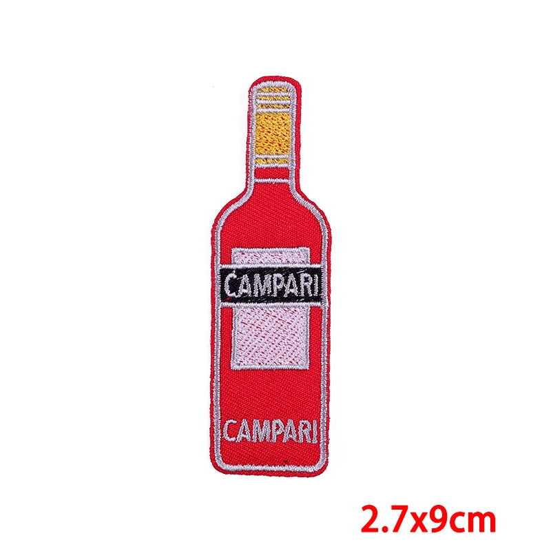 🍼 Drink Bottle & Cup Patch — Cartoon Iron-On Embroidery