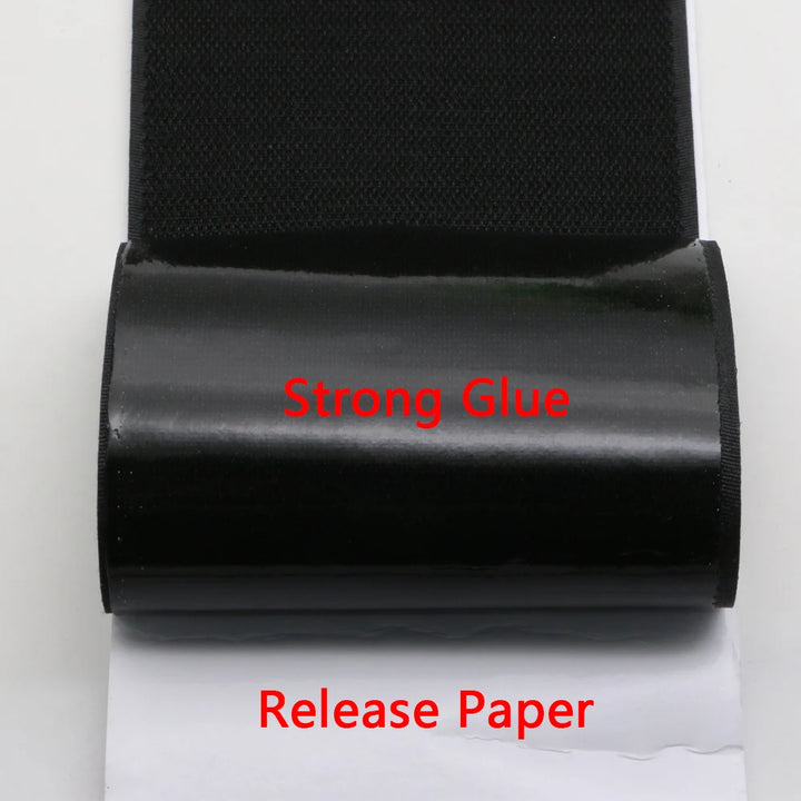 Roll of black Velcro tape with &