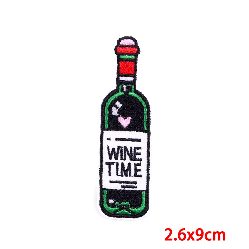 🍼 Drink Bottle & Cup Patch — Cartoon Iron-On Embroidery