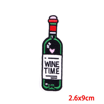 🍼 Drink Bottle & Cup Patch — Cartoon Iron-On Embroidery