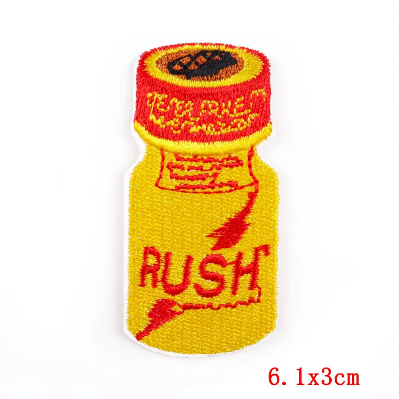 🍼 Drink Bottle & Cup Patch — Cartoon Iron-On Embroidery