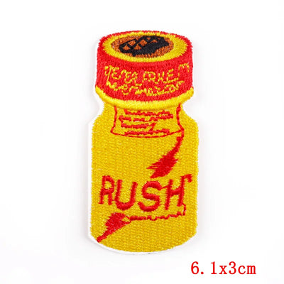 🍼 Drink Bottle & Cup Patch — Cartoon Iron-On Embroidery