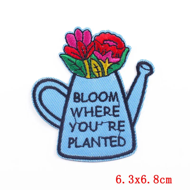🍼 Drink Bottle & Cup Patch — Cartoon Iron-On Embroidery