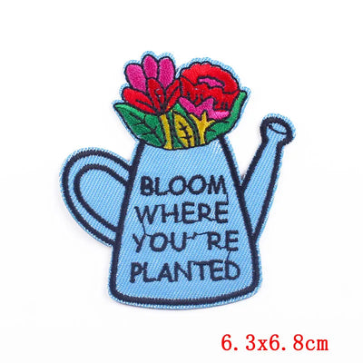 🍼 Drink Bottle & Cup Patch — Cartoon Iron-On Embroidery