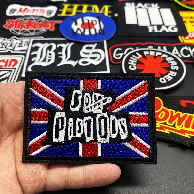 🎸27pcs Band Music Patches – Iron-On Embroidered Appliques for Jackets, Jeans, Bags & More