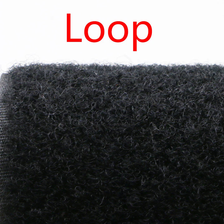 Black loop fabric with &